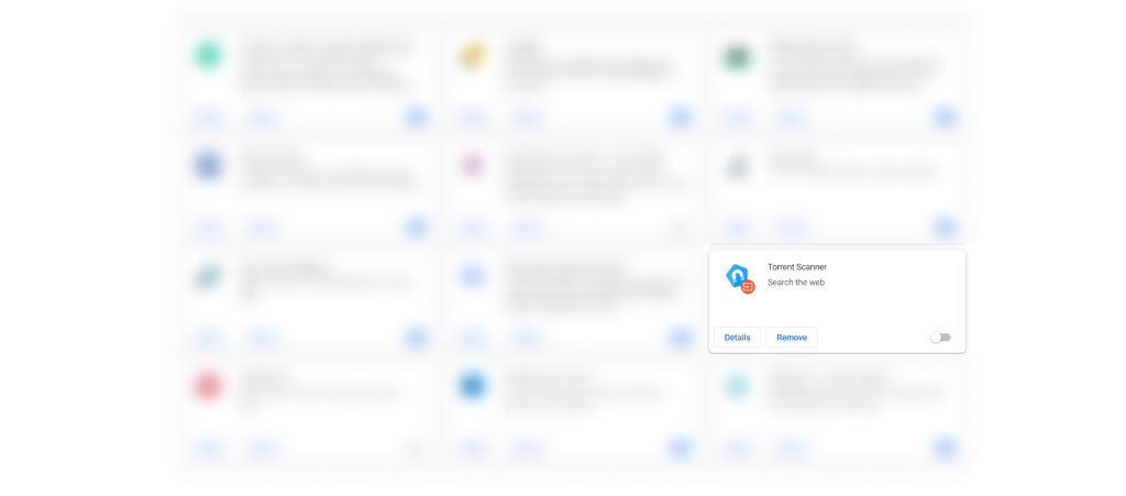 Torrent Scanner Extension in the Chrome